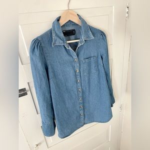 Maternity denim shirt